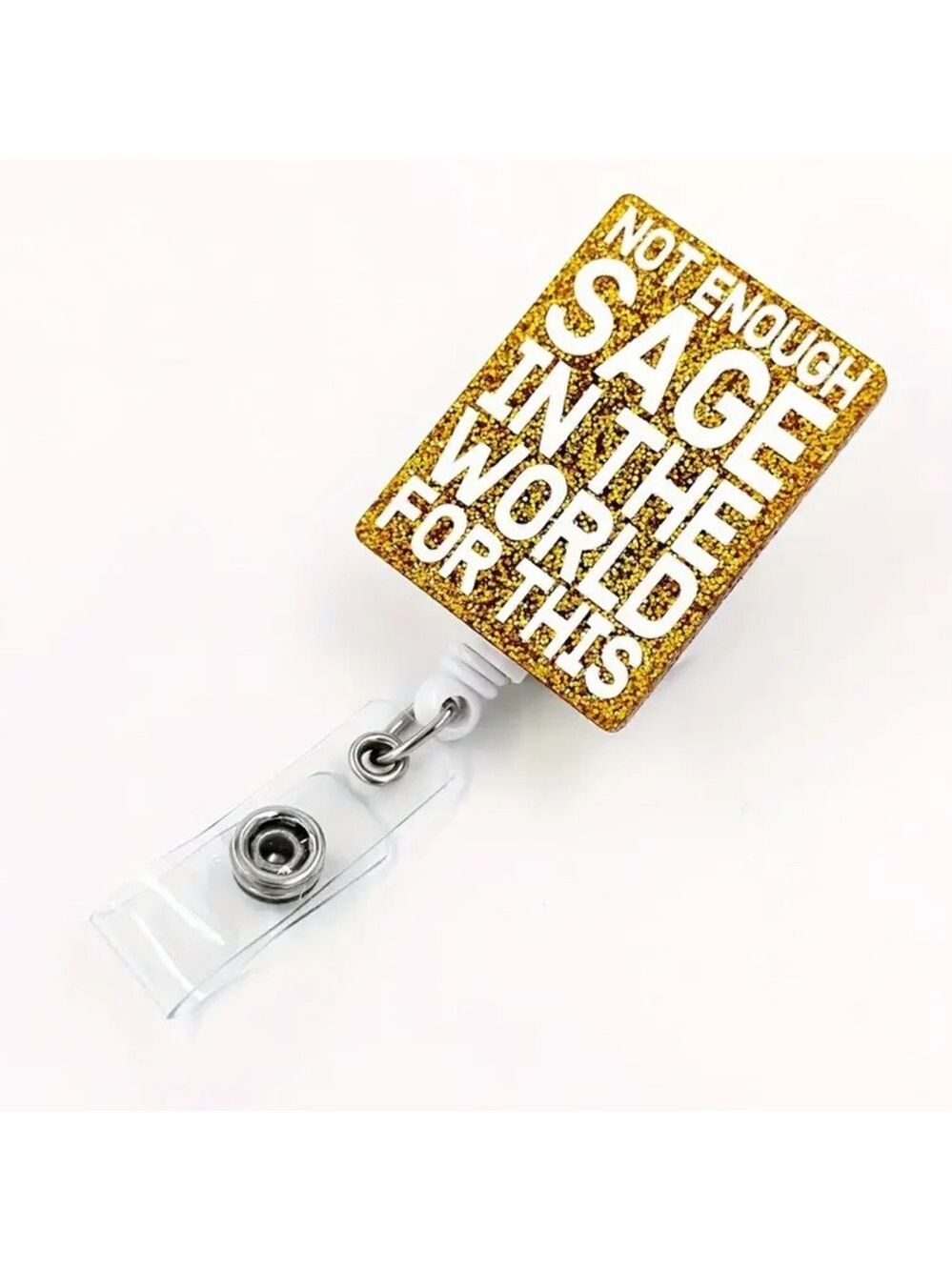 Fun Gold Glitter Badge Reel